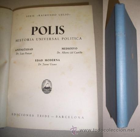 Libros de segunda mano: PERICOT, Luis. Polis : Historia universal pol&iacute;tica - Foto 1