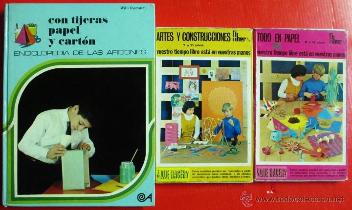 Second hand books: CON TIJERAS PAPEL Y CARTON - ARTES Y CONSTRUCCIONES - TODO EN PAPEL - QUE HACER