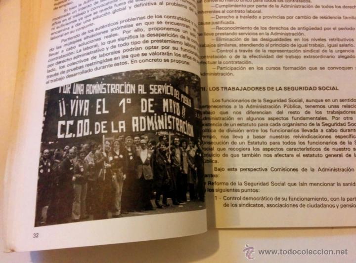 Libros de segunda mano: Documentos basicos del I&ordm; congreso de la Federaci&oacute;n de Comisiones de la Administraci&oacute;n Publica CC.OO - Foto 4
