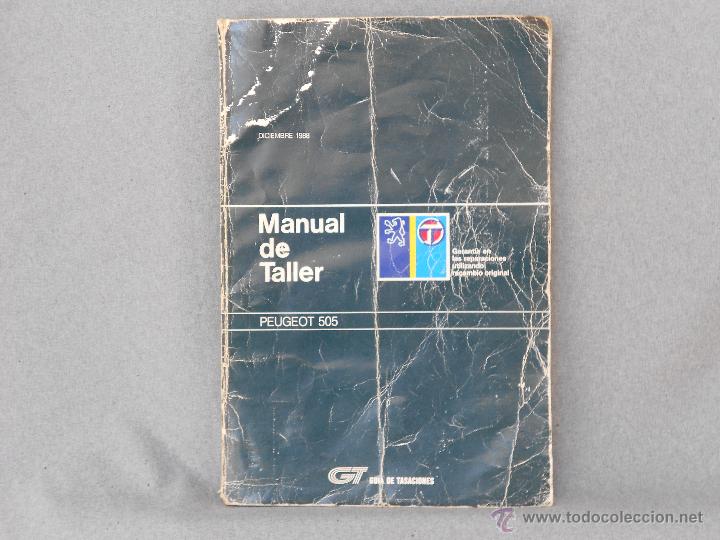 Libros de segunda mano: MANUAL DE TALLER DEL PEUGEOT 505