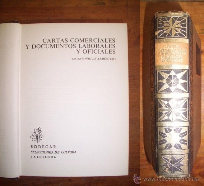 Second hand books: ARMENTERAS, Antonio de. Cartas comerciales y documentos laborales y oficiales
