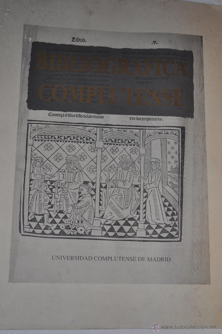 Libros de segunda mano: Bibliogr&aacute;fica Complutense. ROGELIO P&Eacute;REZ-BUSTAMANTE (DIR.) RM64978 - Foto 1