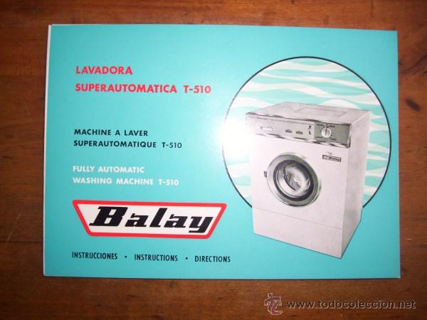 Second hand books: LAVADORA Superautom&aacute;tica T-510 Balay : Instrucciones