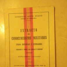 Libros de segunda mano: EXTRACTO DE CONOCIMIENTOS MILITARES, 1970