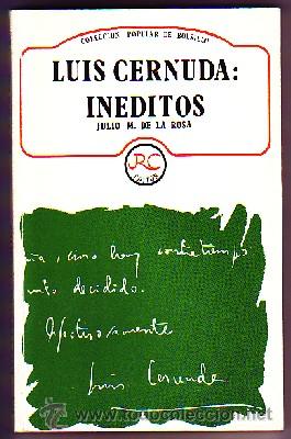 Libros de segunda mano: LUIS CERNUDA: IN&Eacute;DITOS. COLECCI&Oacute;N POPULAR DE BOLSILLO N&ordm; 15 ANS-441 - Foto 1