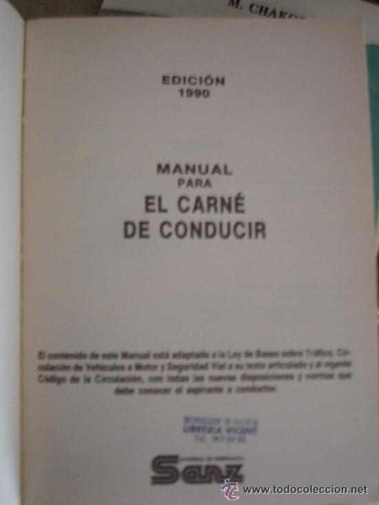 Libros de segunda mano: ANTIGUO LIBRO CARNET DE CONDUCIR 1989 - Foto 3