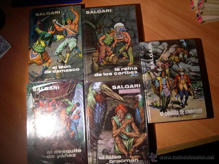 Libros de segunda mano: LOTE 5 LIBROS SALGARI 1&ordf; EDICION EDITORIAL GAHE 1966,68,69 - Foto 1