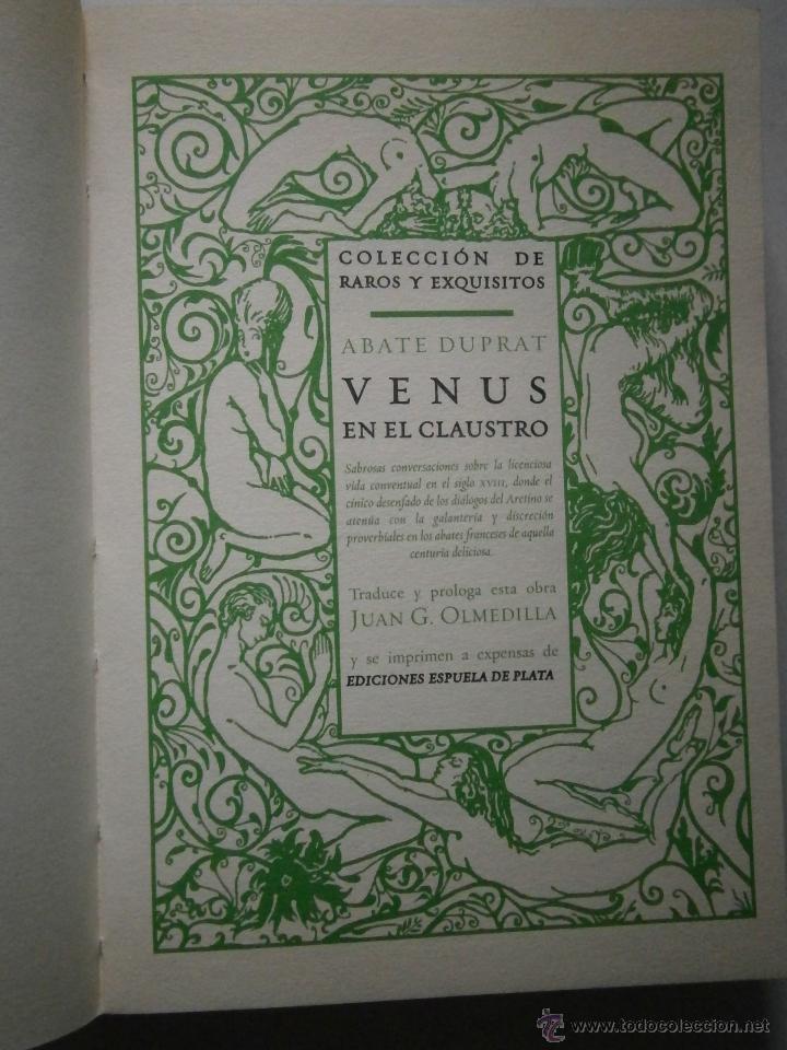 Libros de segunda mano: VENUS EN EL CLAUSTRO Abate Duprat Espuela de Plata 2002 EC - Foto 5