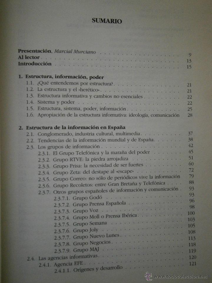 Libros de segunda mano: Medios de comunicacion y poder en Espa&ntilde;a Ramon Reig Paidos 1 edicion 1998 EC - Foto 7