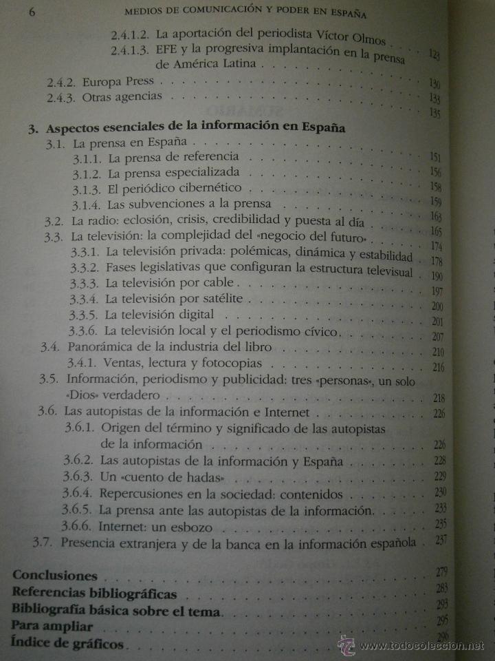 Libros de segunda mano: Medios de comunicacion y poder en Espa&ntilde;a Ramon Reig Paidos 1 edicion 1998 EC - Foto 8
