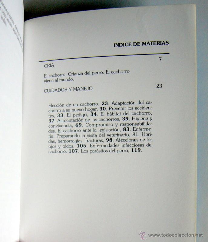 Libros de segunda mano: CRIA Y CUIDADOS DEL CACHORRO - MIGUEL DEL PINO LUENGO - Foto 2