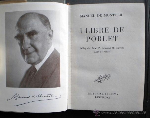 Libros de segunda mano: Manuel de Montoliu: Llibre de Poblet, Ed. Selecta, 1955 - Foto 2
