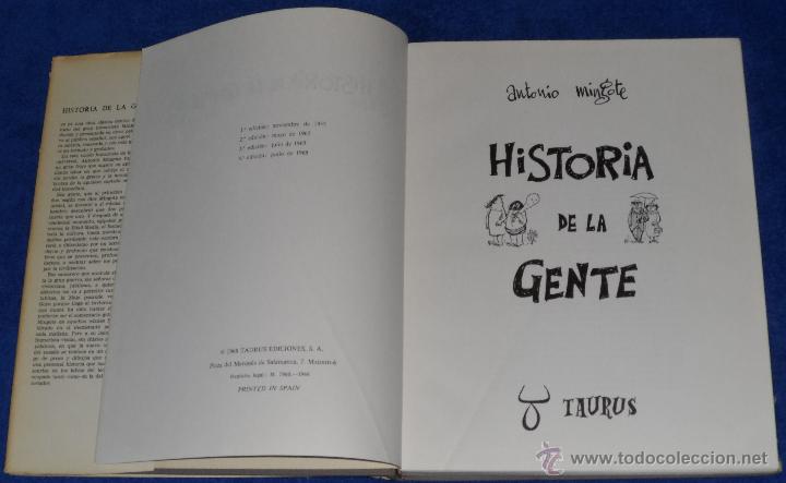 Libros de segunda mano: Historia de la gente - Mingote - Taurus (1968) - Foto 2