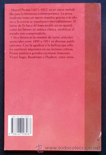 Libros de segunda mano: Cr&iacute;tica literaria - Marcel Proust - Astri (2000) - Foto 2