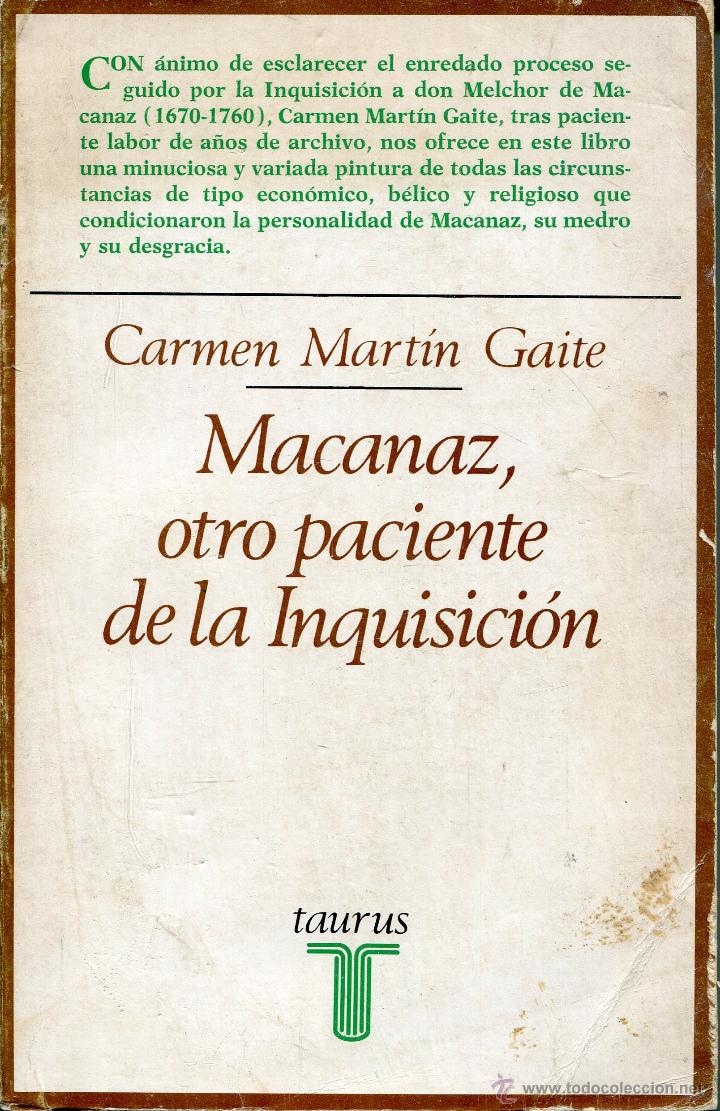Libros de segunda mano: macanaz,otro paciente de la inquisicion  -- carmen martin gaite - Foto 1