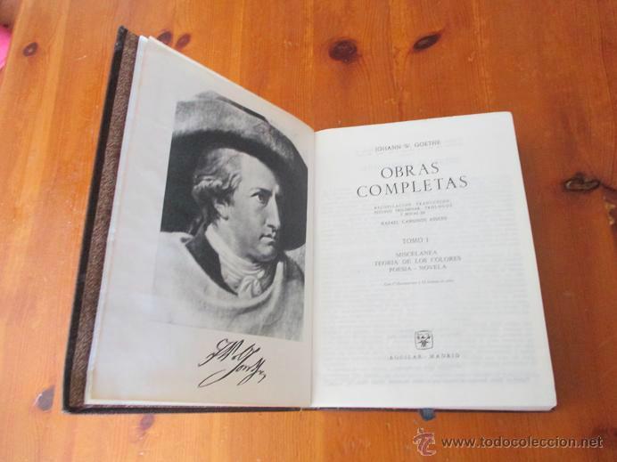 Libros de segunda mano: GOETHE . OBRAS COMPLETAS .AGUILAR - Foto 2