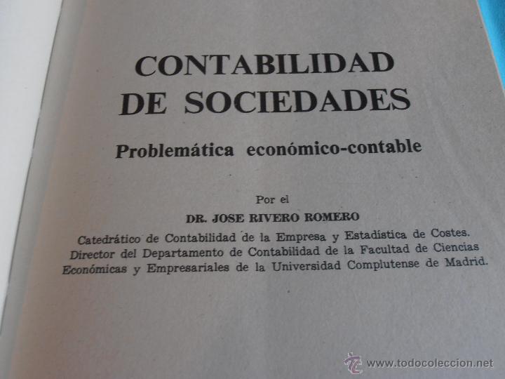 Libros de segunda mano: CONTABILIDAD DE SOCIEDADES, JOSE RIVERO - Foto 2