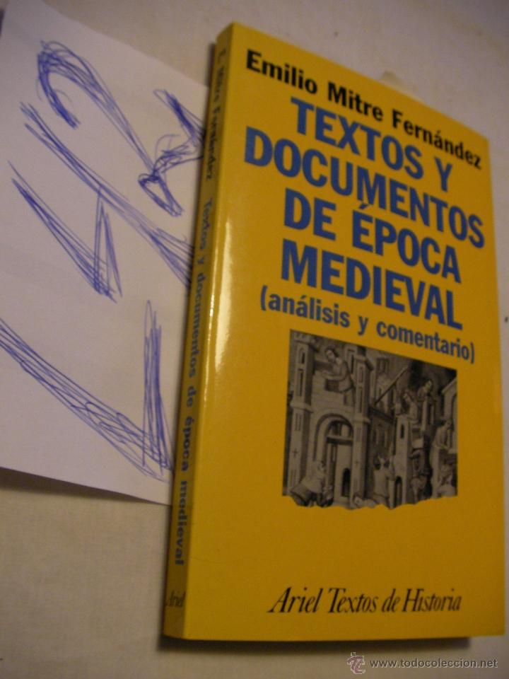 Libros de segunda mano: TEXTOS Y DOCUMENTOS DE EPOCA MEDIAVAL - EMILIO MITRE FERNANDEZ - Foto 1