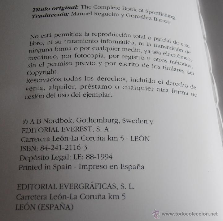 Libros de segunda mano: EL GRAN LIBRO DE LA PESCA, EDITORIAL EVEREST - Foto 4