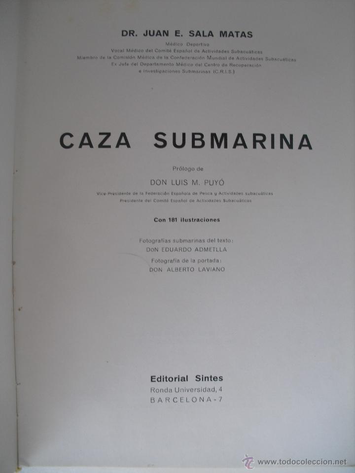 Libros de segunda mano: Caza submarina. Sala Matas, Juan E. - Foto 1