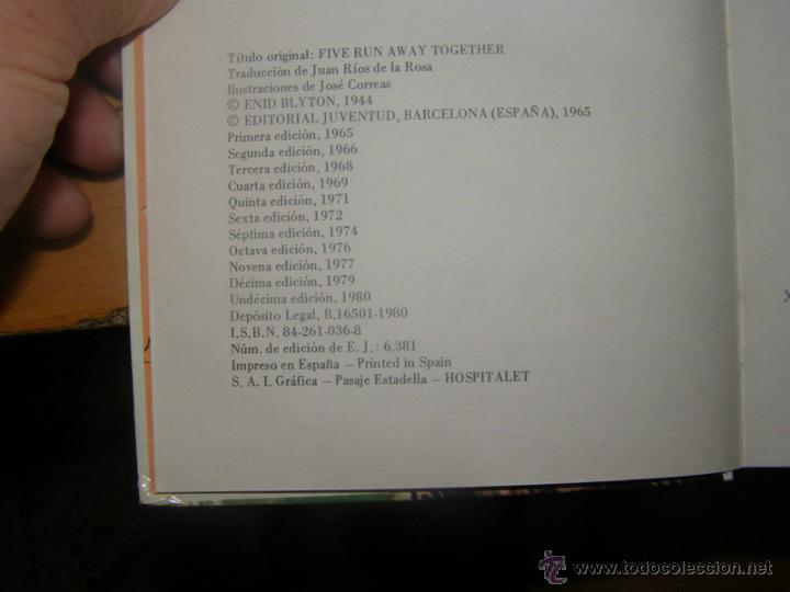 Libros de segunda mano: Libro LOS CINCO SE ESCAPAN, Enid Blyton. A&ntilde;o 1980 - Foto 3