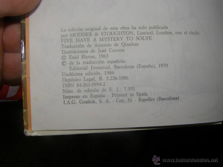 Libros de segunda mano: Libro los CINCO HAN DE RESOLVER UN ENIGMA, Enid Blyton. A&ntilde;o 1986 - Foto 2