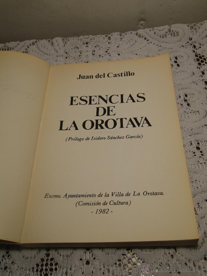 Libros de segunda mano: ESENCIAS DE LA OROTAVA - JUAN DEL CASTILLO - Foto 2
