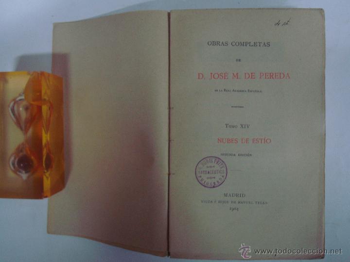 Libros de segunda mano: JOS&Eacute; M. DE PEREDA. NUBES DE EST&Iacute;O. 1904. EDICI&Oacute;N DEL SIGLO XIX. - Foto 1