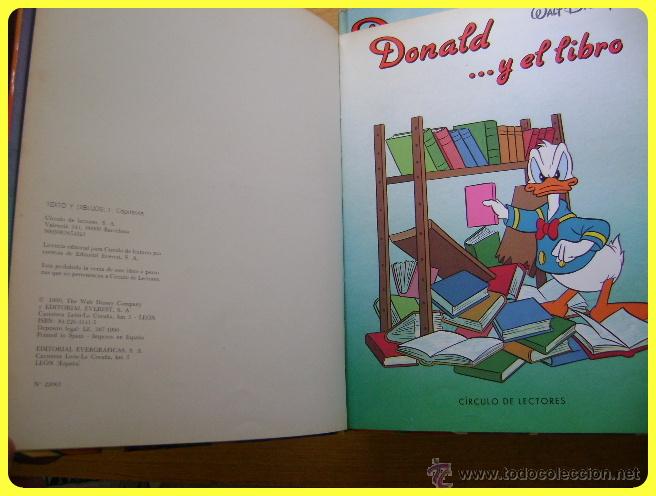 Libros de segunda mano: C&iacute;rculo de Lectores / Everest, 1990. Disney, n&ordm; 2 Donald... y el libro - Foto 3