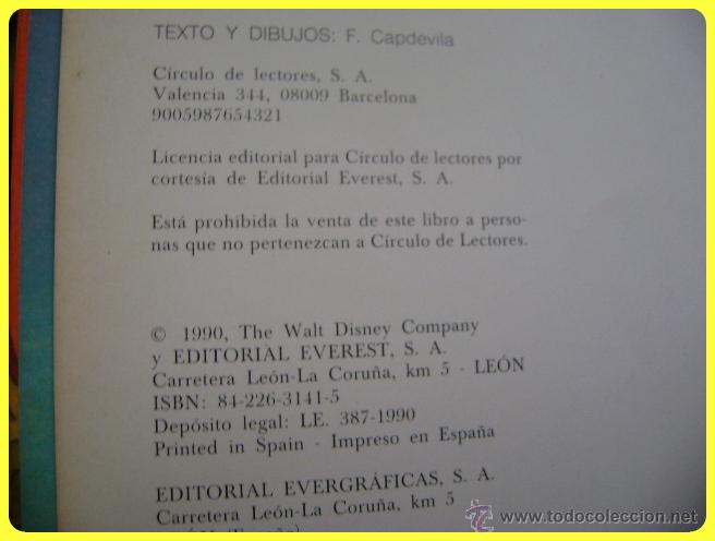 Libros de segunda mano: C&iacute;rculo de Lectores / Everest, 1990. Disney, n&ordm; 2 Donald... y el libro - Foto 4