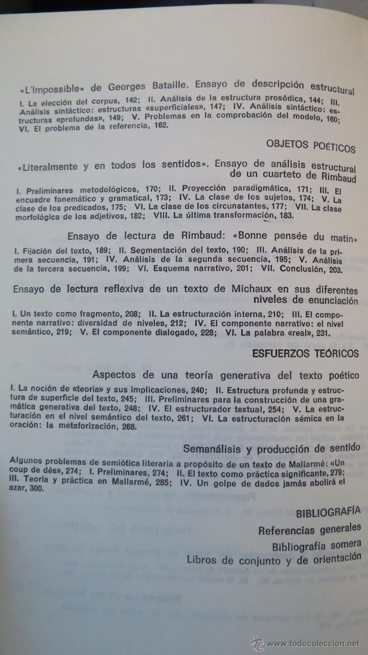 Libros de segunda mano: ENSAYOS DE SEMIOTICA POETICA. A.J. GREIMAS - Foto 3