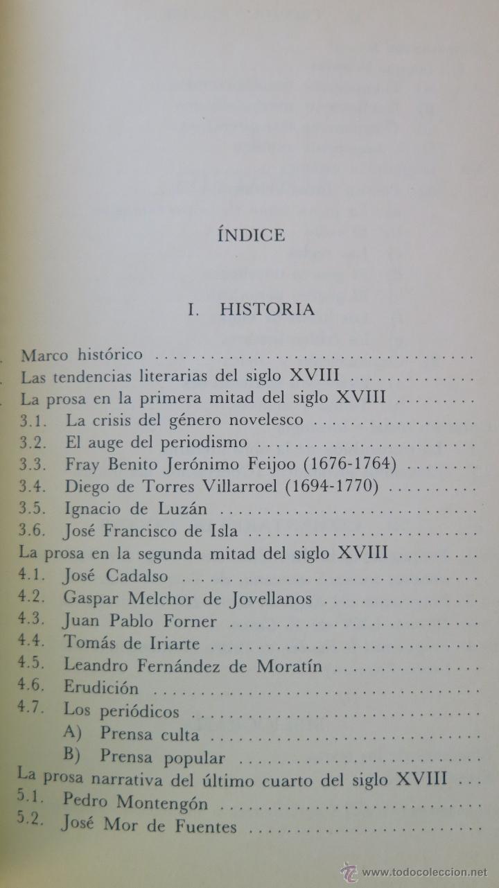 Libros de segunda mano: LA PROSA EN EL SIGLO XVIII. ESTHER LACADENA - Foto 2