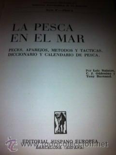 Libros de segunda mano: LA PESCA EN EL MAR. Loie Naintre. - Foto 1