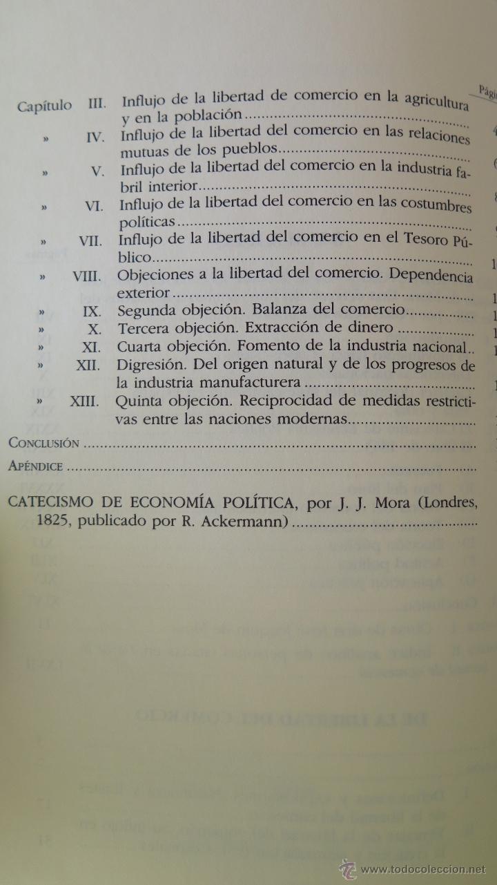 Libros de segunda mano: DE LA LIBERTAD DEL COMERCIO. JOSE JOAQUIN DE MORA - Foto 3