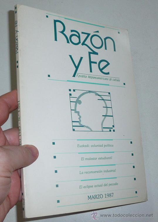 Libros de segunda mano: Revista Raz&oacute;n y Fe N&ordm; 1061 - Marzo 1987 - Foto 1