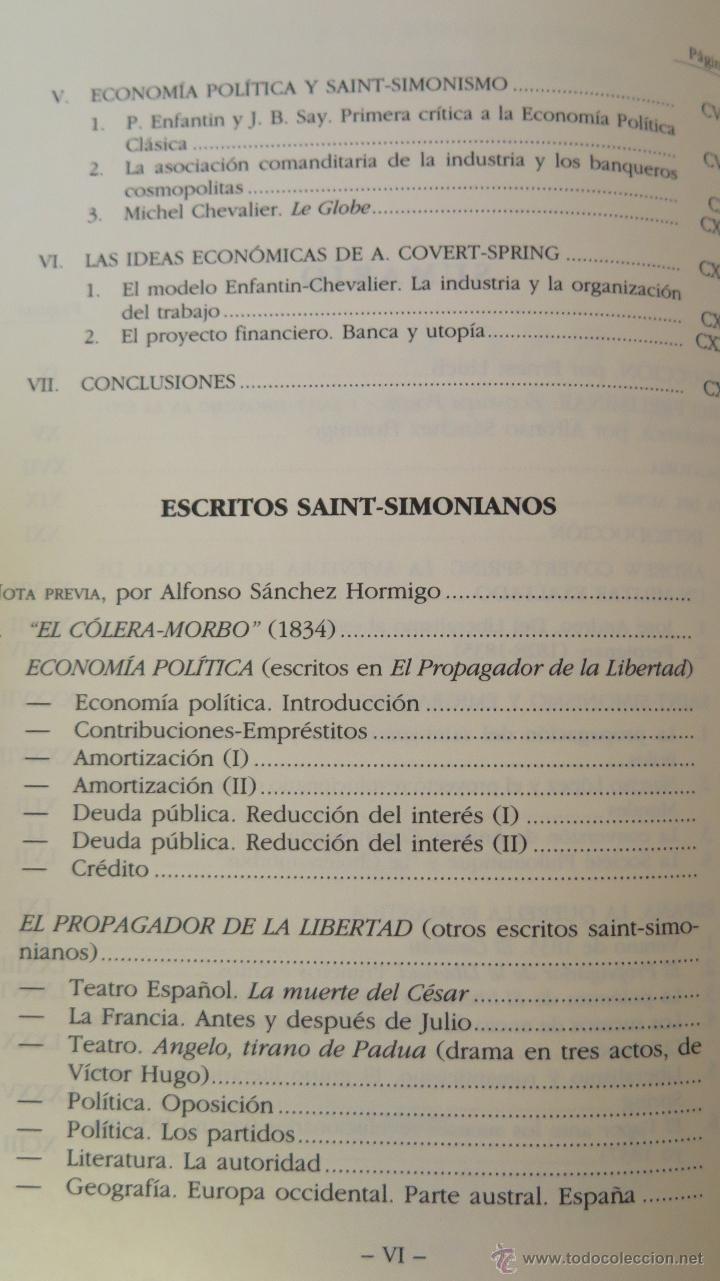 Libros de segunda mano: ESCRITOS SAINT-SIMONIANOS. JOSEPH A. COVERT - Foto 3