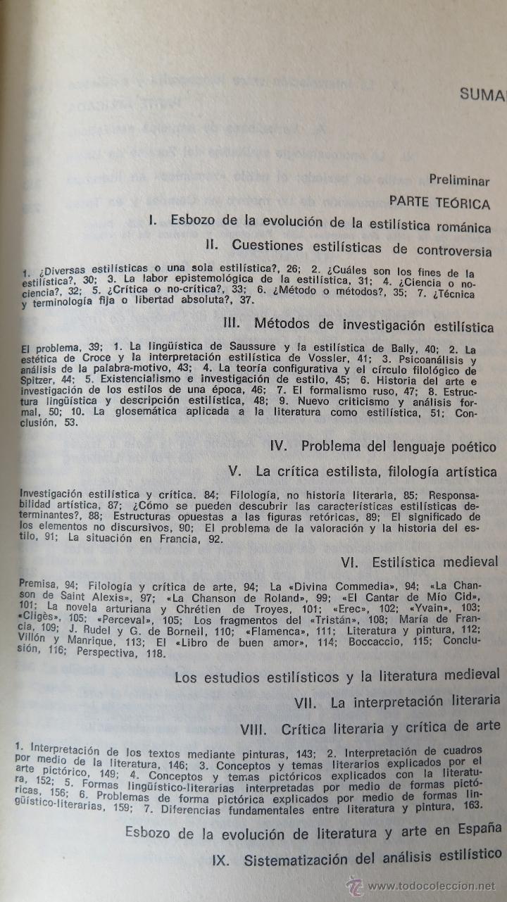 Libros de segunda mano: ESTUDIOS DE ESTILISTICA. HELMUT MATZFELD - Foto 2