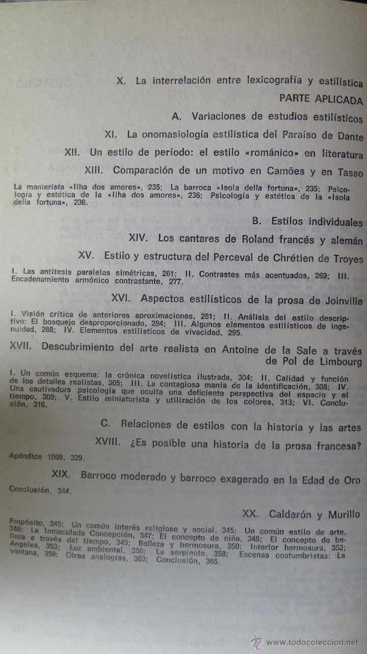 Libros de segunda mano: ESTUDIOS DE ESTILISTICA. HELMUT MATZFELD - Foto 3