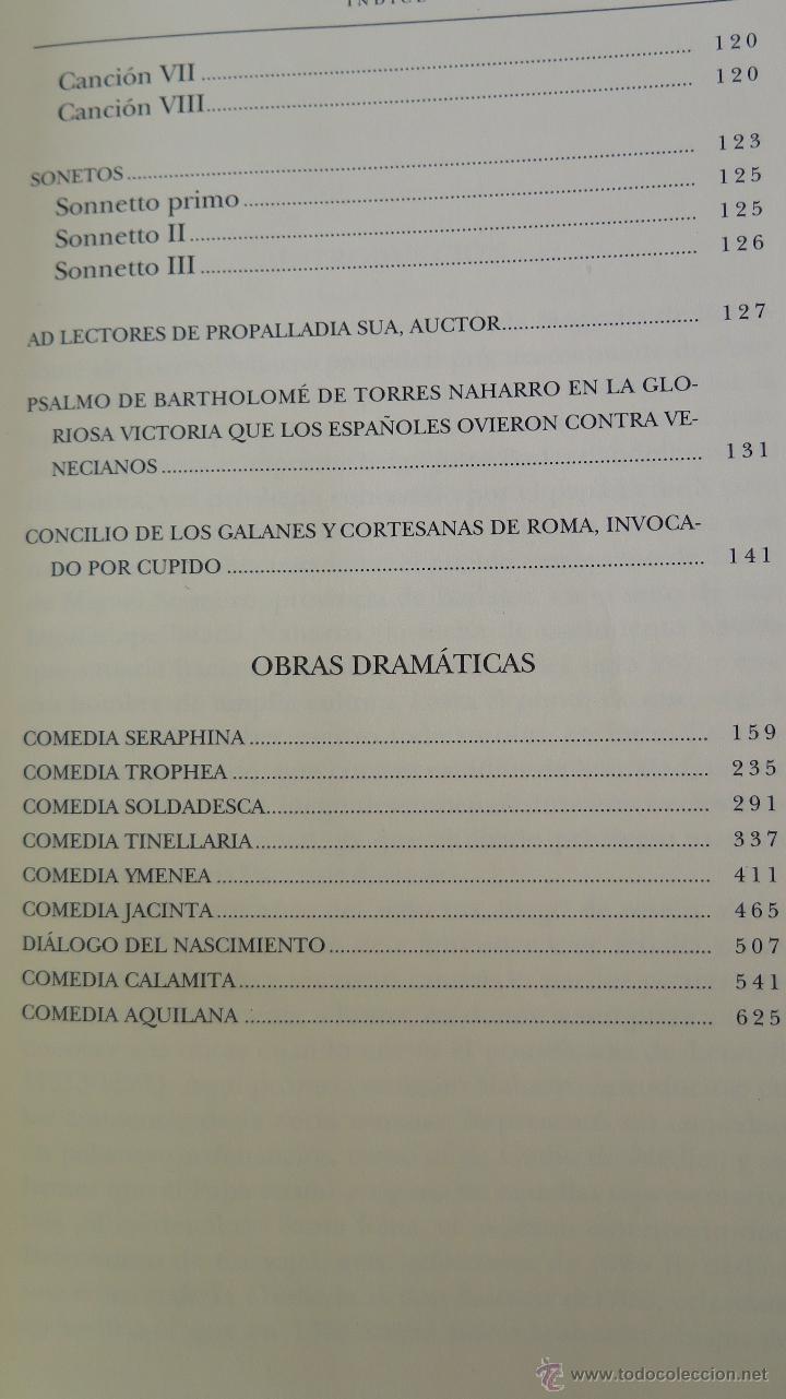 Libros de segunda mano: OBRA COMPLETA. BARTOLOME TORRES NAHARRO. EDICIONES CASTRO - Foto 4