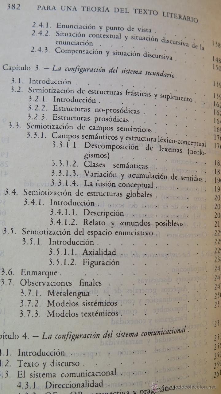Libros de segunda mano: ELEMENTOS PARA UNA TEORIA DEL TEXTO LITERARIO. WALTER D. MIGNOLO - Foto 3