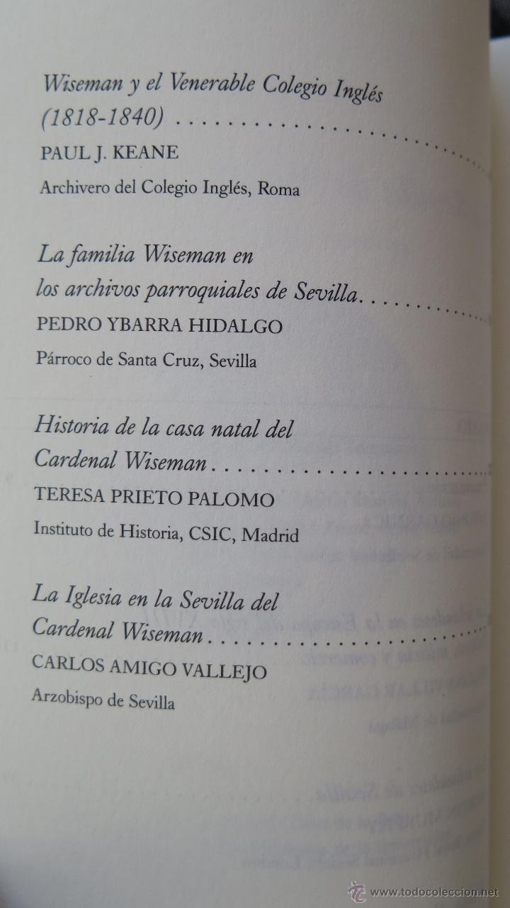 Libros de segunda mano: LA SEVILLA DE NICOLAS WISEMAN. ANTONIO GARNICA - Foto 3