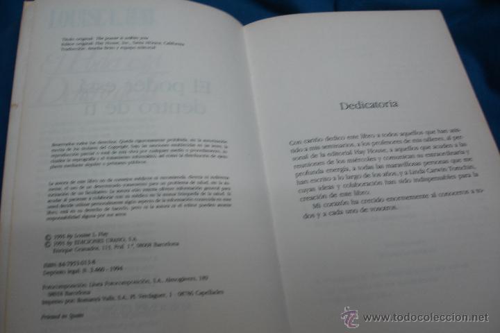 Libros de segunda mano: EL PODER EST&Aacute; DENTRO DE TI - LOUISE L. HAY - EDICIONES URANO 1994 - Foto 3