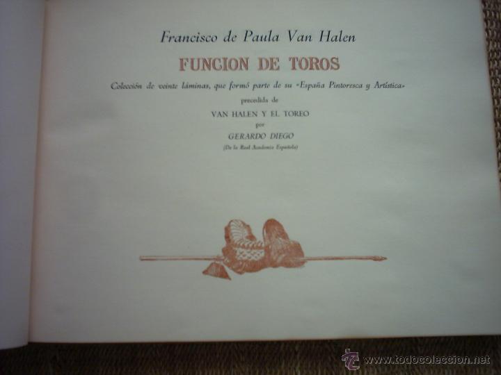Libros de segunda mano: FRANCISCO DE PAULA VAN HALEN. FUNCI&Oacute;N DE TOROS.  20 LITOGRAF&Iacute;AS. 275 ELEMPLARES. - Foto 1