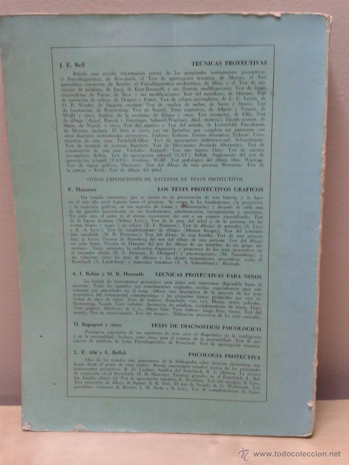 Libros de segunda mano: T&Eacute;CNICAS PROYECTIVAS. JOHN E. BELL. ED PAIDOS. 3&ordf; EDICI&Oacute;N A&Ntilde;O 1971 - Foto 3