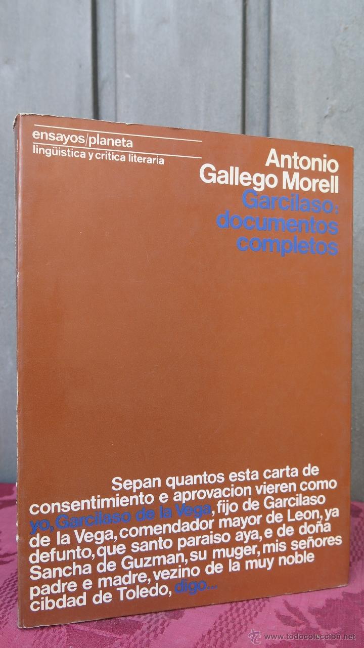 Libros de segunda mano: GARCILASO DOCUMENTOS COMPLETOS. ANTONIO GALLEGO - Foto 1
