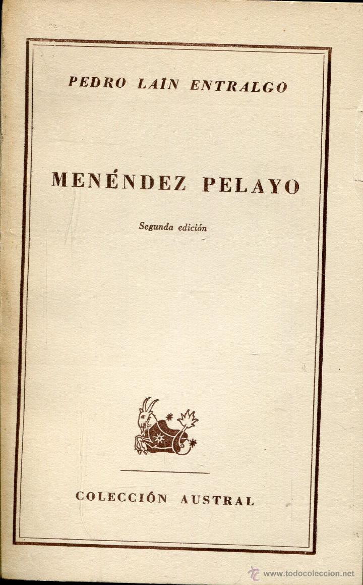 Libros de segunda mano: menendez pelayo   -- pedro lain entralgo - Foto 1
