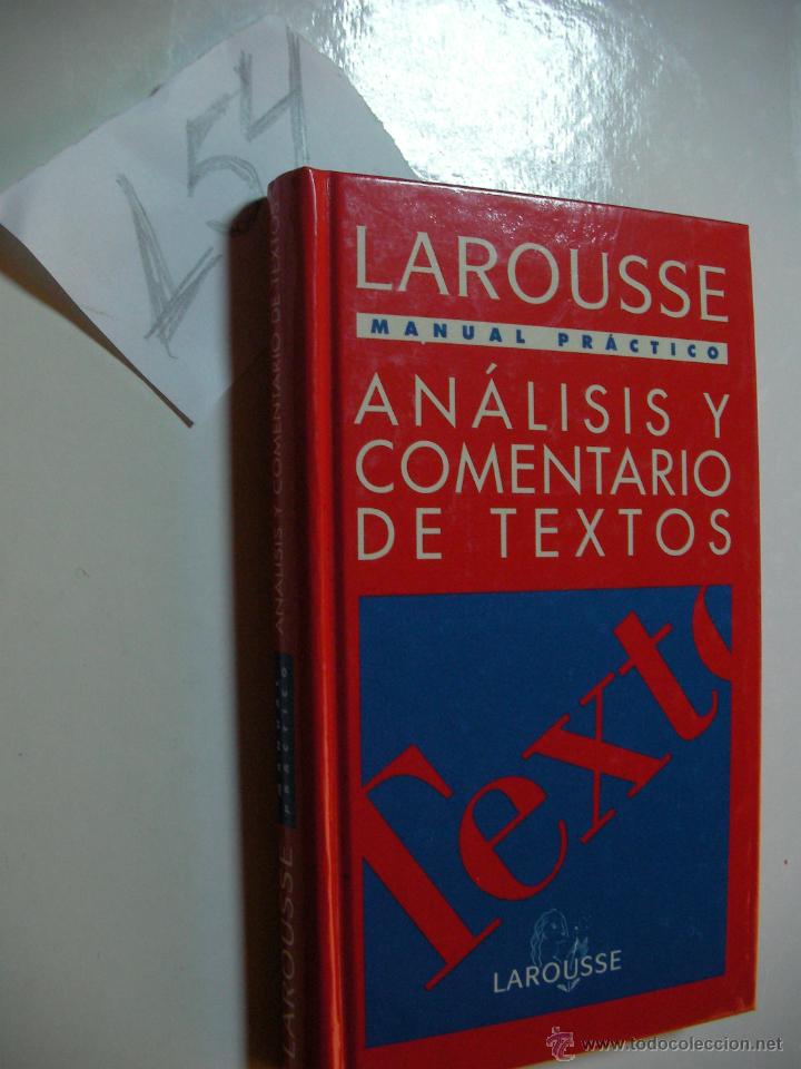 Libros de segunda mano: MANUAL PRACTICO LAROUSSE - ANALISIS Y COMENTARIO DE TEXTOS - Foto 1