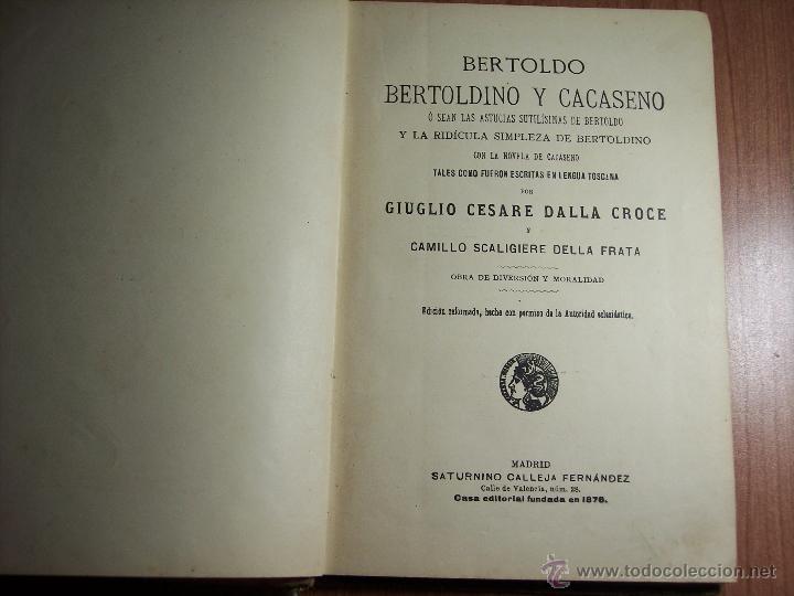 Libros de segunda mano: BERTOLDO, BERTOLDINO Y CACASENO (EDIT. SATURNINO CALLEJA) - Foto 2