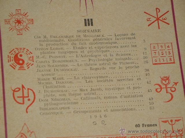 Libros de segunda mano: INITIATION, MAGIE & SCIENCE NUMERO III, 1946 (EN FRANCES) - Foto 2