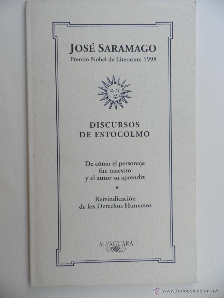Libros de segunda mano: Jose Saramago.Discursos de Estocolmo - Foto 1